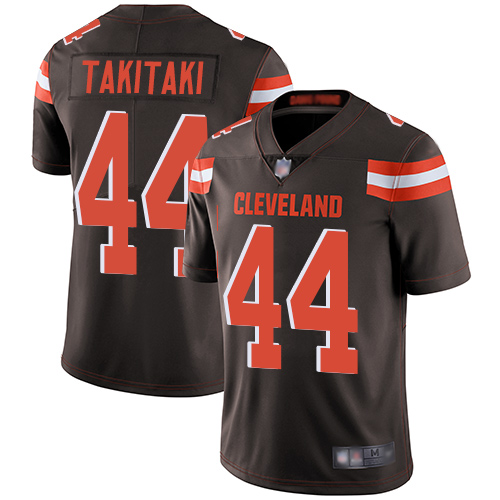 Cleveland Browns Sione Takitaki Men Brown Limited Jersey #44 NFL Football Home Vapor Untouchable->cleveland browns->NFL Jersey
